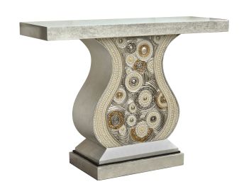 Isochromatic Silver Console Table