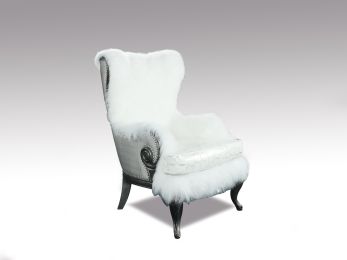 Rue St Rack Authentic Shearling Chair