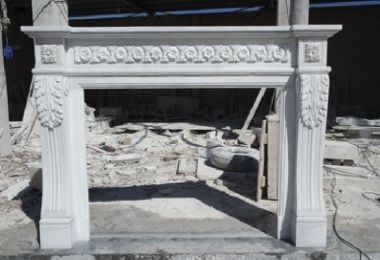 Fireplace Mantel White Marble GE19304