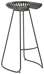 Cast Iron Tractor Seat  Bar Height Industrial Stool