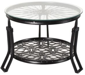 Peddler Glass  Lamp Table