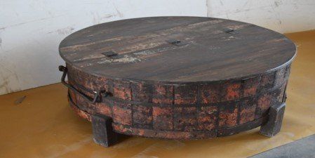 OOK2021077 Round Wooden Trunk