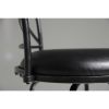Black and Cherry 30-inch Metal and Wood Bar Stool with Swivel Seat