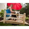 4-Ft Garden Bridge with Railings in Weather Resistant Fir Wood