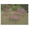 3-Piece Wrought Iron Patio Furniture Lounge Seating Group Set