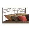 King size Arched Metal Headboard with Cylindrical Posts