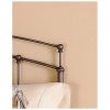 King size Arch Metal Headboard in Black Walnut Metallic Finish