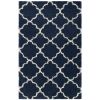 5'1" x 7'6" Shag Extra Plush Geometric Indoor Blue/Beige Area Rug