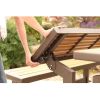 Metal and Wood Park Style Bench for Outdoor Patio Lawn Garden