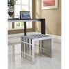 Mid-Century Modern Stainless Steel Accent Bench