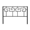 Full size Modern Meander Greek Key Style Headboard in Black Metal Finish