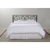 Full size Modern Meander Greek Key Style Headboard in Black Metal Finish
