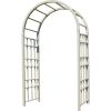 Outdoor 7.5-Ft Mocha Vinyl Arched Arbor for Garden  Made in USA