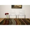 Set of 2 Modern Dining Chairs with Clear Seat and Metal Legs