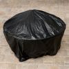 36-inch Bronze Fire Pit with Grill Grate Spark Screen Cover and Poker