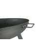 Large 30-inch Cast Iron Fire Pit Bowl with Sturdy Steel Legs