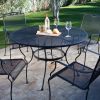 5-Piece Wrought Iron Patio Furniture Dining Set - Seats 4