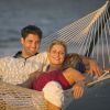 White Cotton Rope XL Hammock with 13-ft Black Metal Stand